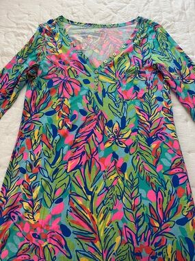 Lilly Pulitzer Multicolor Floral V-Neck Mini Dress